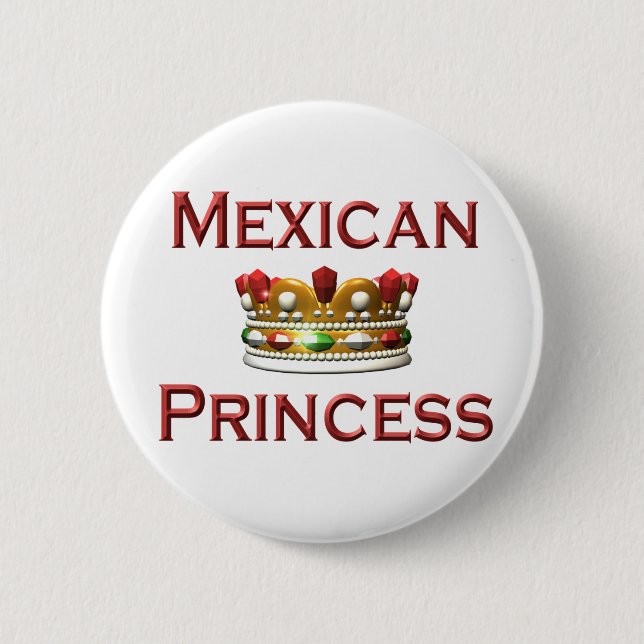 Mexikanischer Prinzessinknopf Button (Vorderseite)