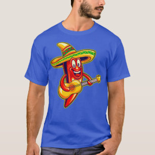 Mexikanischer Red Hot Chili sombrero vihuela Cinco T-Shirt