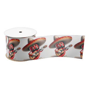 Mexikanischer roter Chili-Pfeffer-Gitarrist Satinband