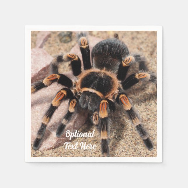 Mexikanischer Roter Knie Tarantula Spider Serviette (Vorderseite)