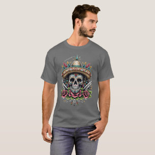 mexikanischer Schädel, Calaca, mexikanische Kultur T-Shirt