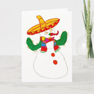 mexikanischer Schneemann Feiertagskarte
