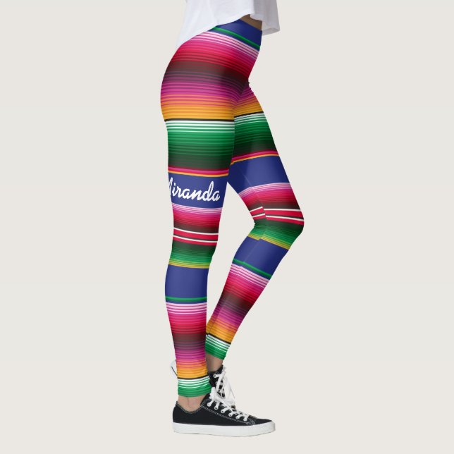 Mexikanischer Serape IHRER NAMEN Leggings Frauenhe (Rechts)
