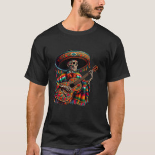 Mexikanischer Skelett-Sombrero Cinco De Mayo Fiest T-Shirt
