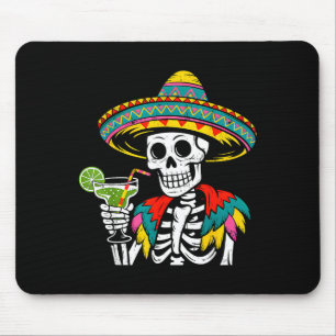 Mexikanischer Skelett-Sombrero Cinco de Mayo Mexik Mousepad