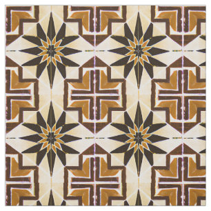 mexikanischer Stil Simulated Mosaic Neutral Browns Stoff