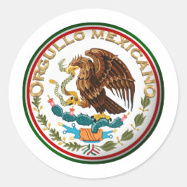 Mexikanischer Stolz (Adler aus der mexikanischen F Runder Aufkleber