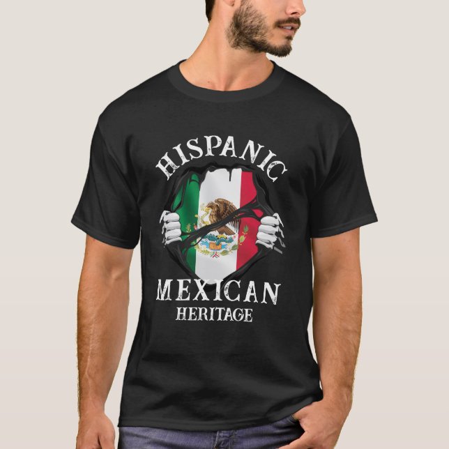 mexikanischer T - Shirt für das hispanische Erbe (Vorderseite)