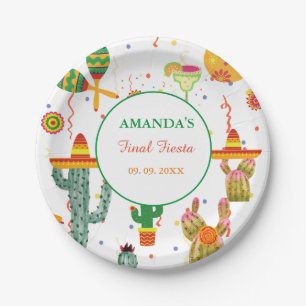 Mexikanischer Taco-Bout-Liebe-Junggeselinnen-Absch Pappteller