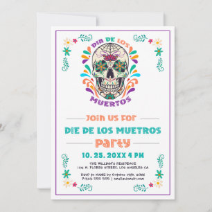 Mexikanischer Tag der Toten, Dia de Los Muertos Einladung