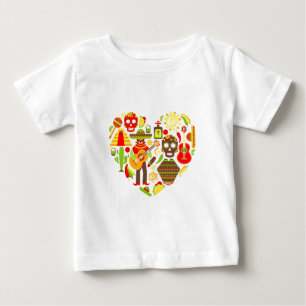 Mexikanischer Tag des toten Mexiko Baby T-shirt