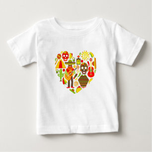 Mexikanischer Tag des toten Mexiko Baby T-shirt