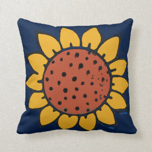 Mexikanischer Tile Sonnenblume Kissen