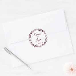 Mexikanischer Ton-Hochzeitsaufkleber – Papel Picad Runder Aufkleber