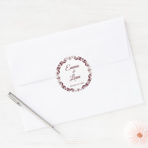 Mexikanischer Ton-Hochzeitsaufkleber – Papel Picad Runder Aufkleber