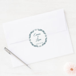 Mexikanischer Ton-Hochzeitsaufkleber – Papel Picad Runder Aufkleber