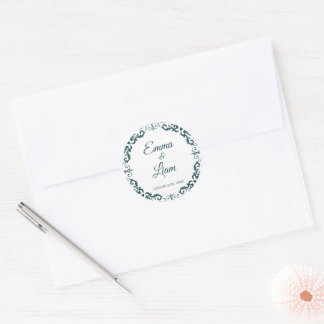 Mexikanischer Ton-Hochzeitsaufkleber – Papel Picad Runder Aufkleber