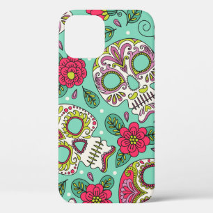 Mexikanischer Totenkopf und Blumen, nahtlos. Case-Mate iPhone Hülle