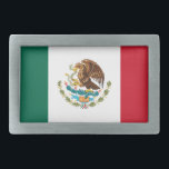 MEXIKANISCHER TRICOLOR FLAG GRÜNWEISS ROT RECHTECKIGE GÜRTELSCHNALLE<br><div class="desc">Die Fahne der Vereinigten Mexikanischen Staaten oder Mexiko ist eine Trikolore von grün,  weiß und rot mit einem Adler in der Mitte des weißen Streifen aufgeladen.</div>