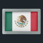 MEXIKANISCHER TRICOLOR FLAG GRÜNWEISS ROT RECHTECKIGE GÜRTELSCHNALLE<br><div class="desc">Die Fahne der Vereinigten Mexikanischen Staaten oder Mexiko ist eine Trikolore von grün,  weiß und rot mit einem Adler in der Mitte des weißen Streifen aufgeladen.</div>