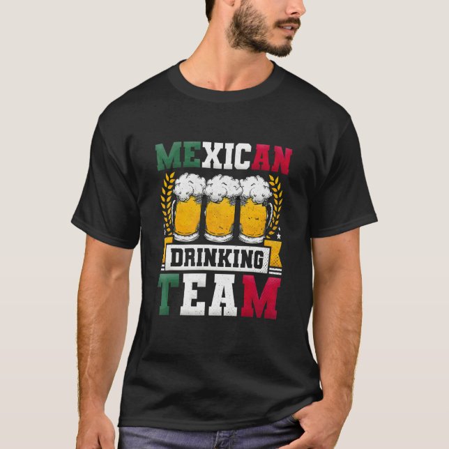 Mexikanischer Trinker-Team-Biertag T-Shirt (Vorderseite)