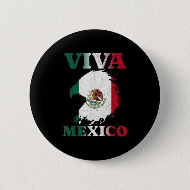 Mexikanischer Unabhängigkeitstag Adler Mexiko Flag Button (Vorderseite)