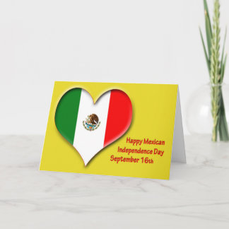 Mexikanischer Unabhängigkeitstag am 16. September Karte