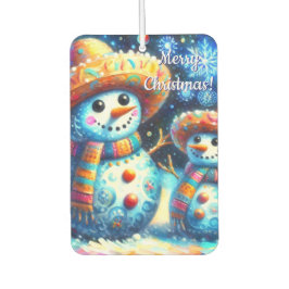 Mexikanischer Volkskunst Snowmen Schneemänner Schn Autolufterfrischer