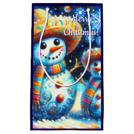 Mexikanischer Volkskunst Snowmen Schneemänner Schn Kleine Geschenktüte