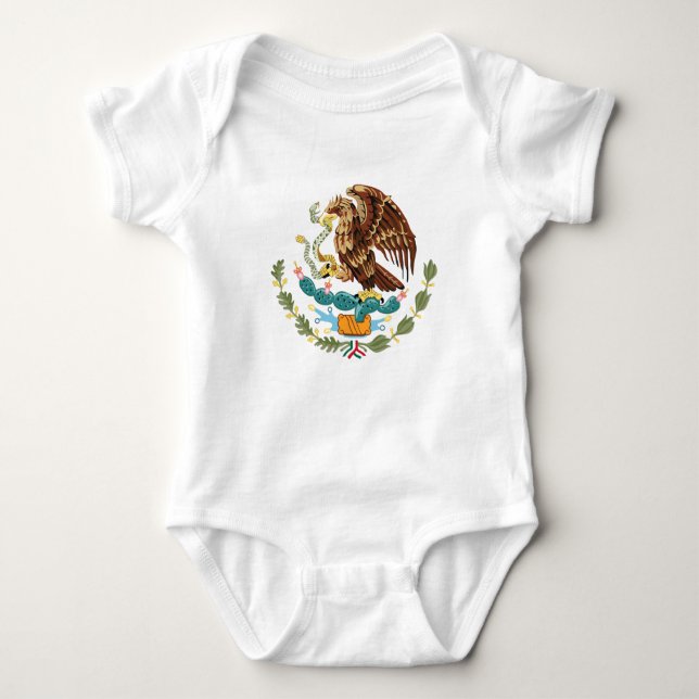 Mexikanischer Wappen für Baby Baby Strampler (Vorderseite)