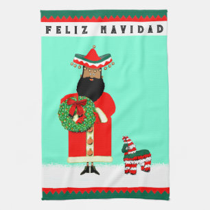 Mexikanischer Weihnachtsmann Geschirrtuch
