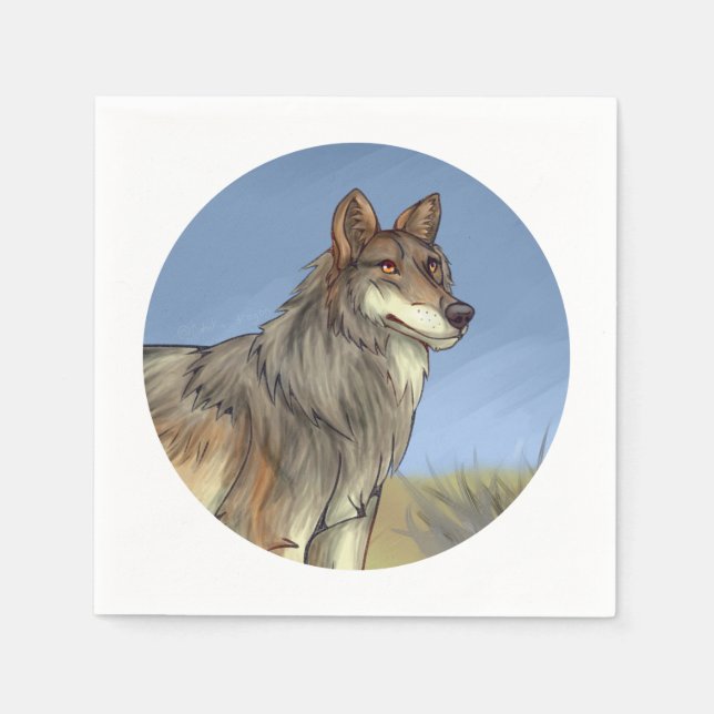 Mexikanischer Wolf Serviette (Vorderseite)