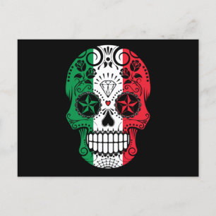 Mexikanischer Zuckerschädel, Cinco De Mayo Skull Postkarte