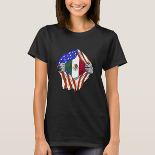 Mexikanisches amerikanisches Flaggenstaat Mexiko M T-Shirt