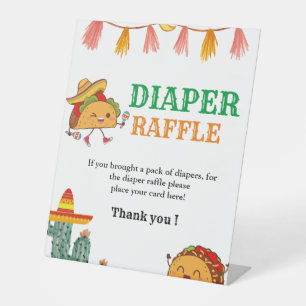 Mexikanisches Baby-Diaper Tombola Baby-Dusche-Spie Sockelschild