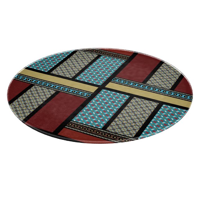 Mexikanisches Blockmuster 1 Schneidebrett (Ecke)