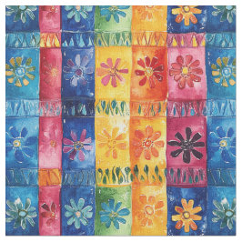 mexikanisches Blumenmuster, nahtlos Papel Picado Stoff