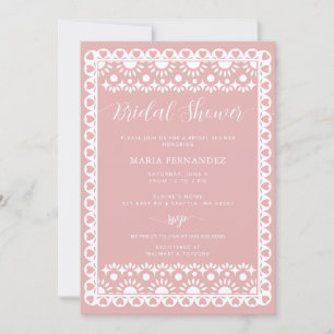 Mexikanisches Blush Papado Picado Boho Brautparty Einladung