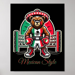 Mexikanisches Boxen für Jungen im mexikanischen St Poster