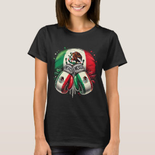 Mexikanisches Boxen-Stolz-Handschuhe Sportdesign T-Shirt