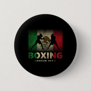 Mexikanisches Boxen Vintage Mexiko-Flagge Mexikani Button