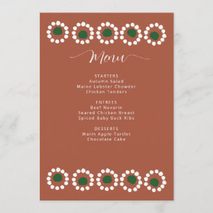 Mexikanisches Brautparty Boho Barro Menükarte