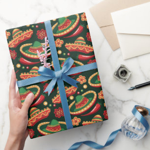 Mexikanisches Cinco-De-Mayo-Muster  Geschenkpapier