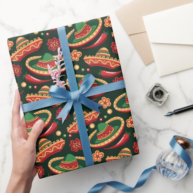 Mexikanisches Cinco-De-Mayo-Muster  Geschenkpapier (Schenken)
