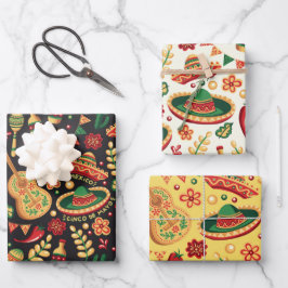 Mexikanisches Cinco-De-Mayo-Muster  Geschenkpapier Set