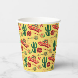 Mexikanisches Cinco-De-Mayo-Muster  Pappbecher