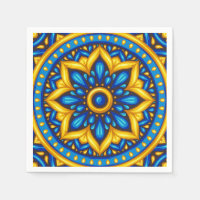 Mexikanisches Design von Blau und Gelb