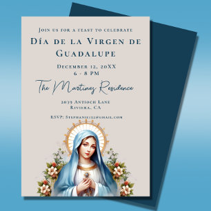Mexikanisches Día de la Virgen de Guadalupe Fest Einladung