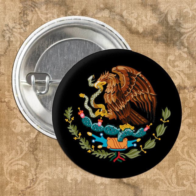 Mexikanisches Eagle-Wappen / Fahnenmode Button (Von Creator hochgeladen)