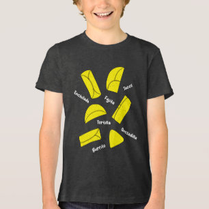 Mexikanisches Essen Burrito Fajita Enchilada Quesa Tri-Blend Shirt